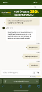 Damabet dolandırıcılığı Kanıt Görseli