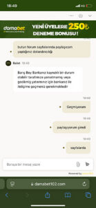 Damabet dolandırıcılığı Kanıt Görseli