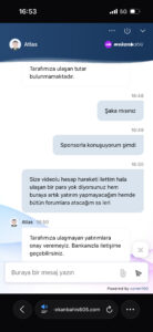 MekanBahis Dolandırıcılık Kanıt Görseli
