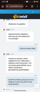 İKİMİSLİ Kazancı Sildi Ödeme Yapmadi Kanıt Görseli