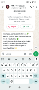 Candy casino adlı site dolandırıcıdır Kanıt Görseli