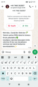 Candy casino adlı site dolandırıcıdır Kanıt Görseli