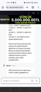 Maxwin dolandırıcılığı Kanıt Görseli