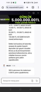 Maxwin dolandırıcılığı Kanıt Görseli
