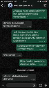 Pisabet Dolandırıcı Kanıt Görseli