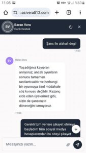 Casivera da bahis alımı yaptıgımda çoğu nmbaş çıkyordu 18 bin tl kaybettim Kanıt Görseli