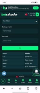 Betsalvador Dolandırıcı Site Kanıt Görseli