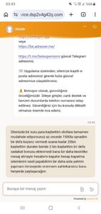 Betexper sakın para yatırmayın hile yapıyor Kanıt Görseli