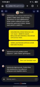 ODDEN dolandirici kimse üye olmasin Kanıt Görseli