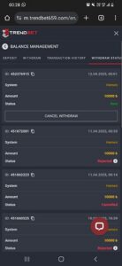 TRENDBET Dolandırıcıdır Kanıt Görseli
