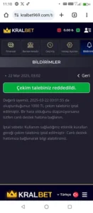 Kralbet Bakiye Sildi Kanıt Görseli