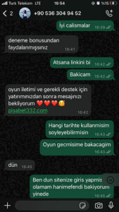 Pisabet Dolandırıcı Kanıt Görseli