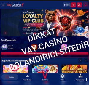 Vay casino paramı gasp etti Kanıt Görseli