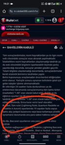 Rulobet dolandırıcı bir sitedir 550k bakiyemi haksız yere sildi Kanıt Görseli