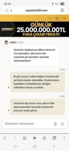 Süperbet dolandırıcıdır Kanıt Görseli