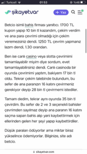 BETCİO DOLANDIRICIDIR. Kanıt Görseli