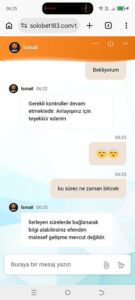 Solobet yatırım yaptım halen aktarılmadı Kanıt Görseli