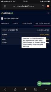 DOLANDIRICI SİTE: PrizmaBet Kanıt Görseli
