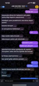 Betyap 200K Bakiyeyi Sildi. Dolandırıcılık Kanıt Görseli