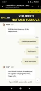 Royalbet dolandırıcı….DÜŞMEYİN Kanıt Görseli