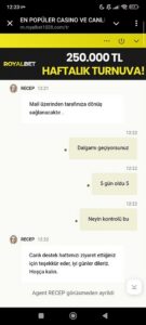 Royalbet dolandırıcı….DÜŞMEYİN Kanıt Görseli