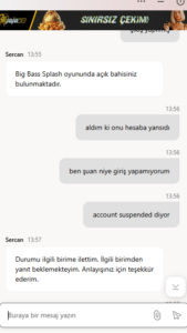 Jojovabet deneme bonusu ile uğraşmayın çekim vermemek için 40 takla atıyorlar Kanıt Görseli