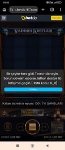 Betcio dolandırıcı Kanıt Görseli