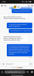 Madridking dolandiricidir Kanıt Görseli