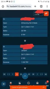 Hasbet dolandırıyor Kanıt Görseli