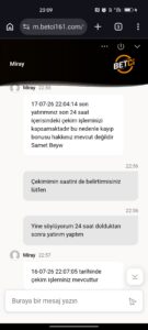 Betci sitesine kesinlikle yatırım yapmayın Kanıt Görseli