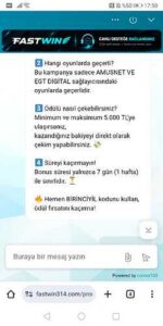 Fastwin Dolandırıcı Kanıt Görseli