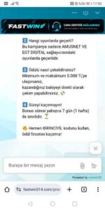 Fastwin Dolandırıcı Kanıt Görseli