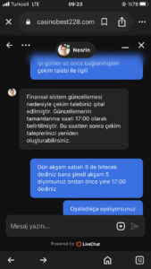 Casinobest 8k bakiyeme çöktü Kanıt Görseli