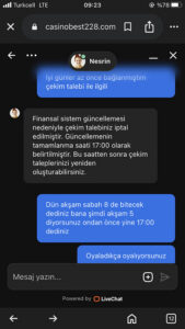 Casinobest 8k bakiyeme çöktü Kanıt Görseli