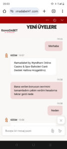 Ramadabet dolandırıcı! Kanıt Görseli