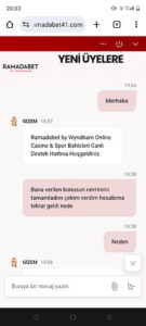 Ramadabet dolandırıcı! Kanıt Görseli