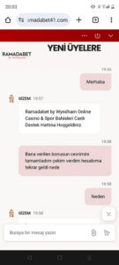 Ramadabet dolandırıcı! Kanıt Görseli