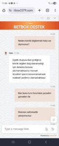 BETBOX Yeni Taktik: Sahte ‘Kimlik Bilgisi Hatası’ Uyarısıyla Mağduriyet! Kanıt Görseli