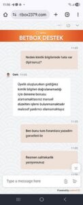 BETBOX Yeni Taktik: Sahte ‘Kimlik Bilgisi Hatası’ Uyarısıyla Mağduriyet! Kanıt Görseli