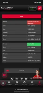 Ramadabet yüksek kazancımı sildi Kanıt Görseli