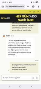 ROYALBET DENEME BONUSU KAZANCINI ÖDEMIYOR Kanıt Görseli