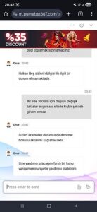 Pumabet deneme bonusu oyalama ve sahtekarlığı Kanıt Görseli