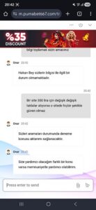 Pumabet deneme bonusu oyalama ve sahtekarlığı Kanıt Görseli