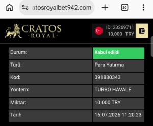 Cratosroyalbet sahtekardır uzak durun Kanıt Görseli