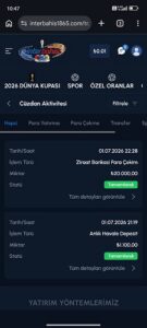 İnterbahis çekim gecikiyor Kanıt Görseli