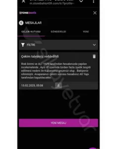 Stonebahis dolandırıcıdır Kanıt Görseli