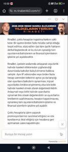 Rinabet dolandırıcı! Kanıt Görseli