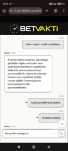 Betvakti deneme bonusu çevrimi yapmama rağmen parayi göndermedi Kanıt Görseli