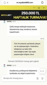 Royalbet Dolandırıcıdır Kanıt Görseli