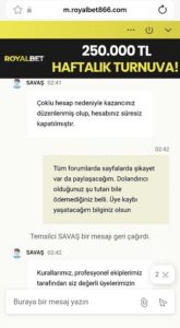 Royalbet Dolandırıcıdır Kanıt Görseli